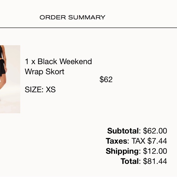 The Girlfriend Collective “Weekend Wrap Skort” XS - Picture 5 of 5